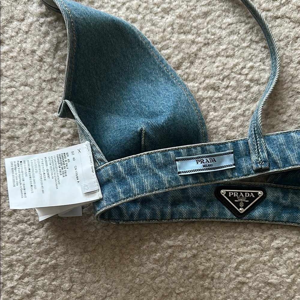 Prada Denim Blue Bralette